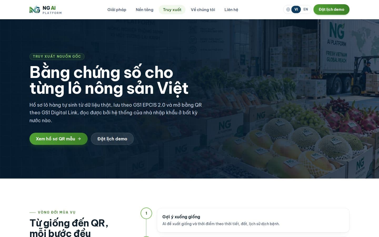 Truy xuất nguồn gốc theo chuẩn GS1 EPCIS